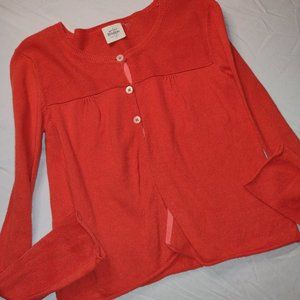 Mini Boden 11/12 orange long sweater with 3 buttons